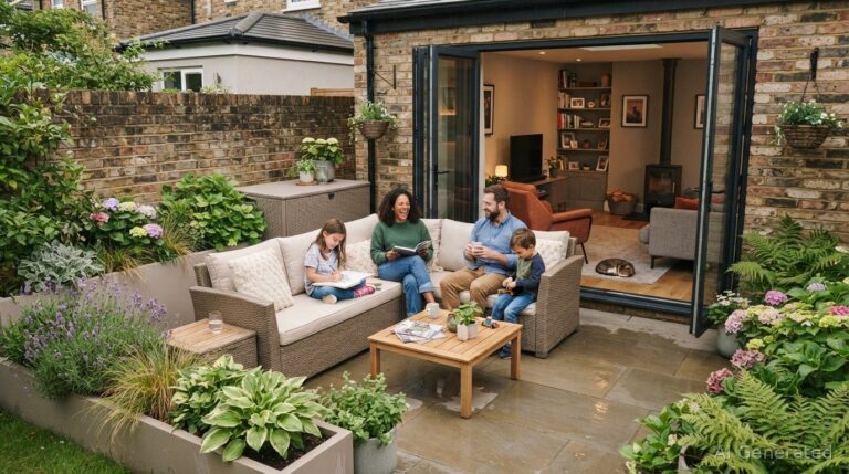 Rattan corner sofas for small UK gardens