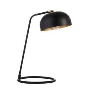 rengard skallar table lamp black matt minimalist brass inside