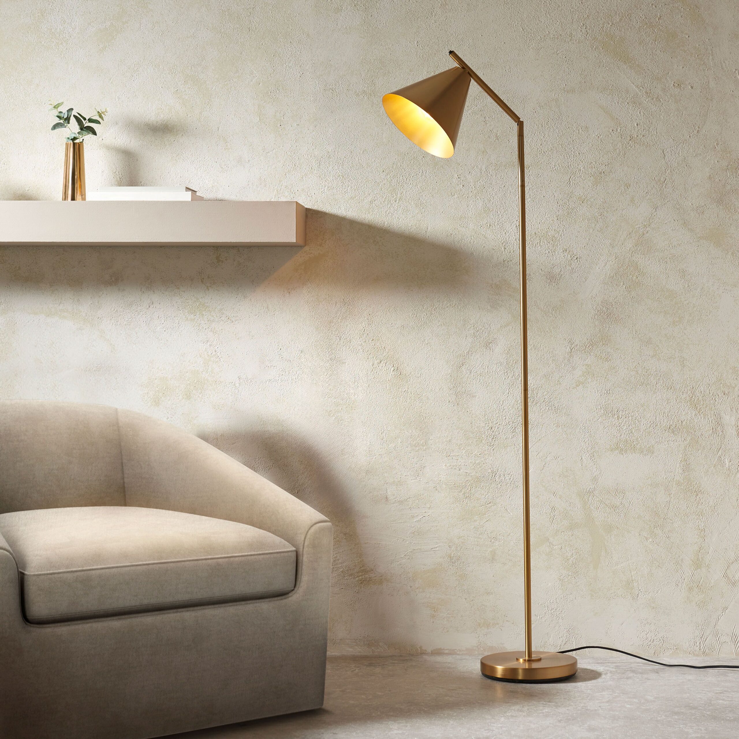 Tribeca Floor Lamp Antique Brass - Image 3